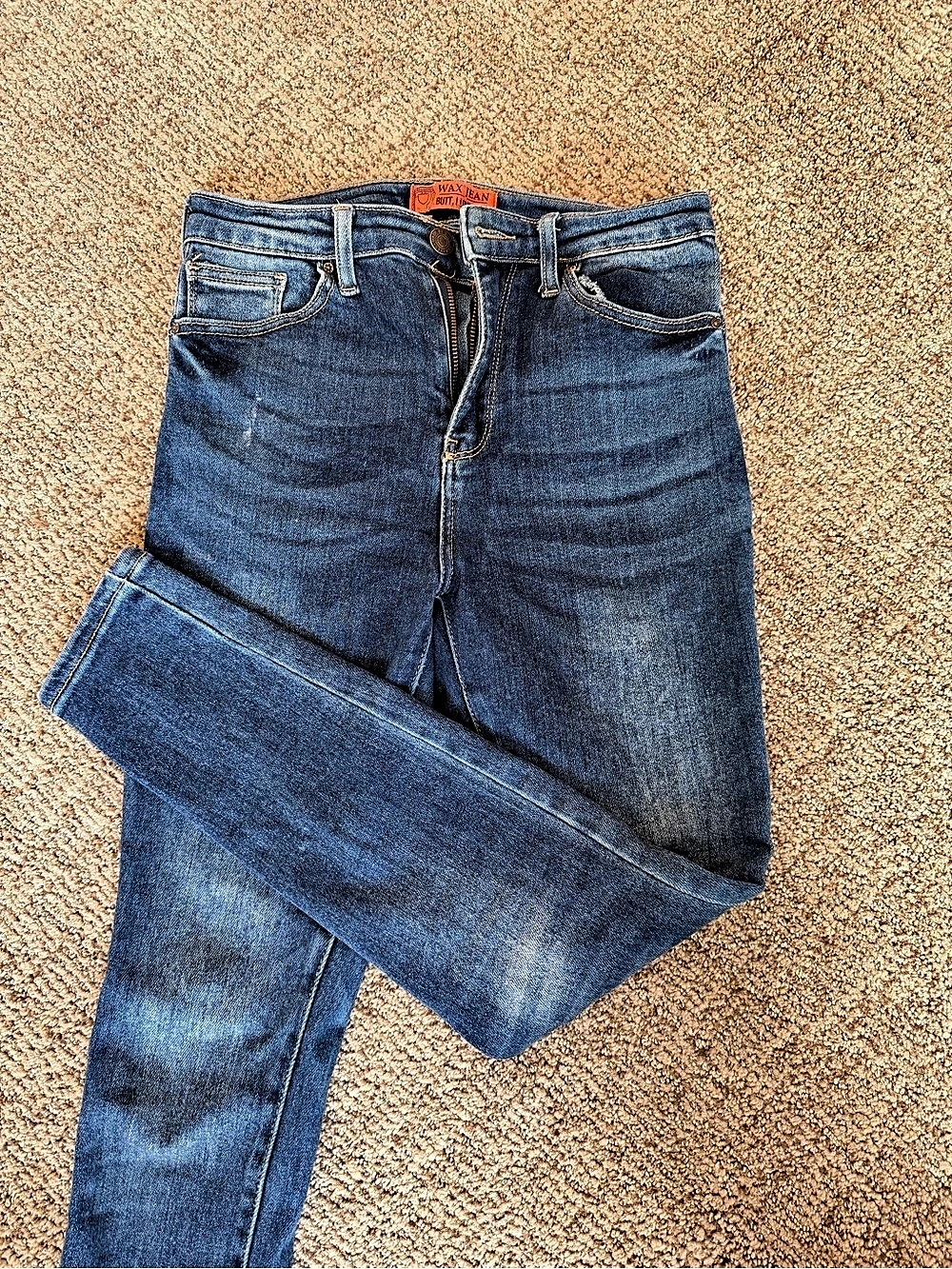 Wax Jean Women's Straight Leg Jeans in Blue